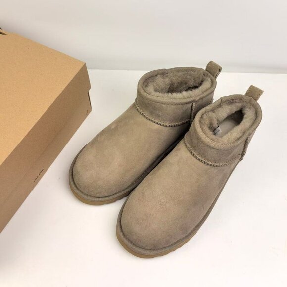 UGG Classic Ultra Mini Women's  antelope Ankle Boots - Picture 4 of 9